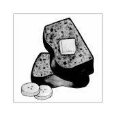 バナナブレッドローフスライスバターベイカーベーキング食品 ラバースタンプ (インプリント)