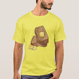 バナナブレッドローフスライスバターベイカーベーキング食品 Tシャツ