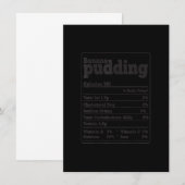 バナナプディングの事実 面白い 食べ物好きのための食材 招待状 (正面/裏面)