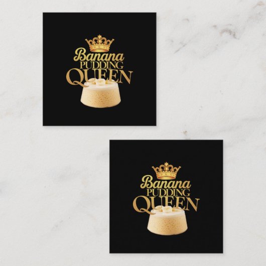 バナナプディングクイーンアルティメットデザインforデザート スクエア名刺 (正面/裏面)