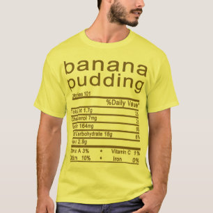 バナナプディング栄養ファクト感謝祭 Tシャツ