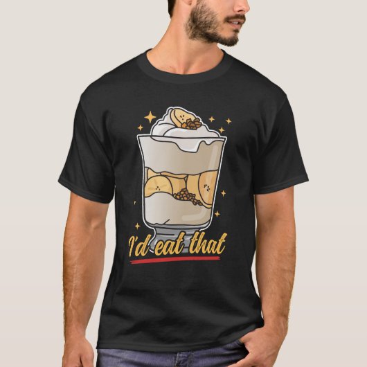 バナナプディング 食べろバナナプディング Tシャツ (正面)