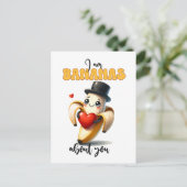 バナナプニーおもしろいバレンタイン ポストカード (スタンド正面)