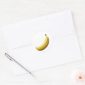 バナナプラスチック3D – 光沢ラウンドラベル ラウンドシール (封筒)