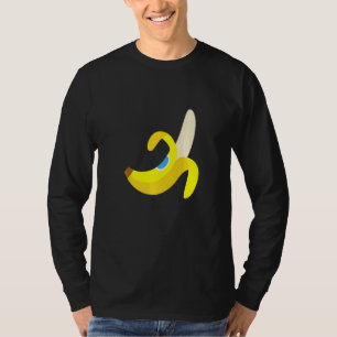 バナナプランテンキュート熟した皮むいたフルーツYello Tシャツ