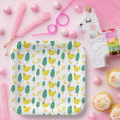 バナナプリント紙プレート ペーパープレート (パーティー)