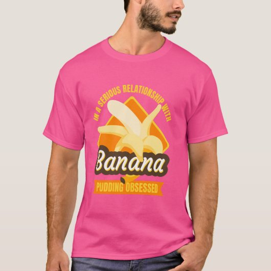 バナナプリン人間関係と真剣な過去で Tシャツ (正面)