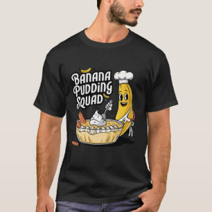 バナナプリン分隊ラバー料理デザートTシャツ Tシャツ