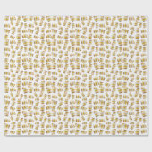 バナナプリン柄 ラッピングペーパー (フラット)