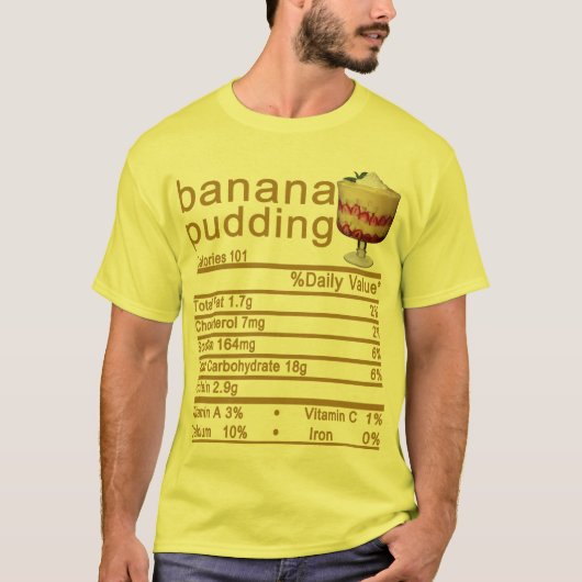 バナナプリン栄養事実感謝祭 Tシャツ (正面)