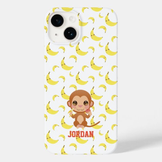 バナナベイビーモンキーハッピーバースデー Case-Mate iPhoneケース (裏面)