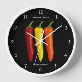 バナナペカラフルッパーのトリオ 壁時計 (正面)