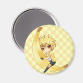 バナナボーイチビ（小さくかわいく書いた感じ） マグネット (正面/裏面)