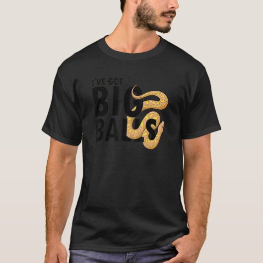 バナナボールパイソンと麺爬虫類デザイン32 Tシャツ (正面)