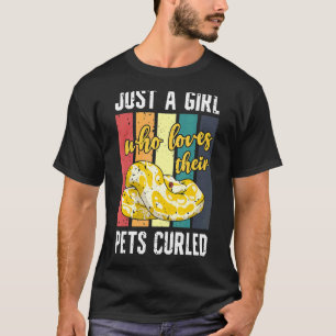 バナナボールフィトン自分のペットを愛する女の子 Tシャツ