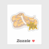 バナナボールPythonと多肉質ステッカー シール (シート)