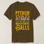 バナナボールPython Herpetologist Pythonパパ Tシャツ (デザイン正面)