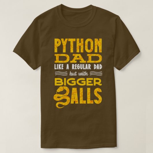 バナナボールPython Herpetologist Pythonパパ Tシャツ (デザイン正面)