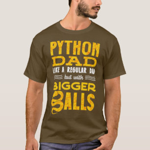 バナナボールPython Herpetologist Pythonパパ Tシャツ