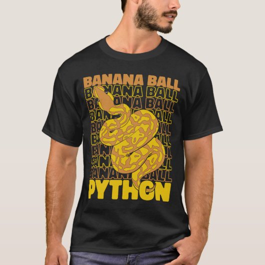 バナナボールPython PythonidaeスネークオーナーバナナB Tシャツ (正面)