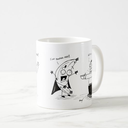 バナナマンガおもしろいーマグ コーヒーマグカップ (正面右)