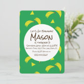 バナナモンキーサファリトロピカルバースデーパーティー 招待状 (スタンド正面)