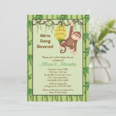 . .バナナモンキージャングルサファリベビーシャワー 招待状 (スタンド正面)