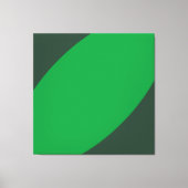 バナナリーフトロピカルツートーングリーンモダンカーブ キャンバスプリント (正面)