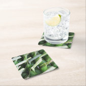 バナナリーフ包まれたパケット スクエアペーパーコースター (インサイチュ)