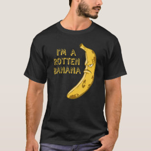 バナナロットブラウン眉をしかめる顔フルーツ Tシャツ