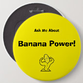バナナ力ボタン 缶バッジ (正面&裏面)