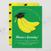 バナナ卒業パーティー招待状 招待状 (正面/裏面)