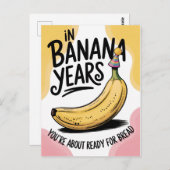 バナナ年のあなたはのパンのジョーク古い誕生日 ポストカード (正面/裏面)