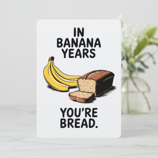 バナナ年間のあなたはのパンおもしろい誕生日 シーズンカード (スタンド正面)