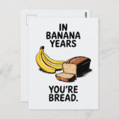 バナナ年間のあなたはのパンおもしろい誕生日 ポストカード (正面/裏面)