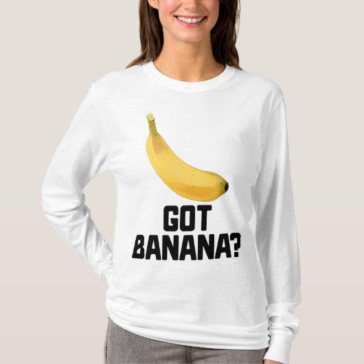 バナナ得ーおもしろいイエロー果実 Tシャツ (正面)