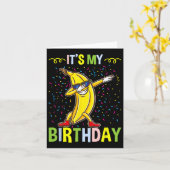 バナナ愛好家のための私の誕生日のバナナ カード (黄色い花)