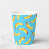 バナナ水彩パターン 紙コップ (左)
