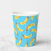 バナナ水彩パターン 紙コップ (右)
