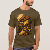 バナナ浪人ハロウィンナイト - スパイキーな戦士レトロ Tシャツ (正面)