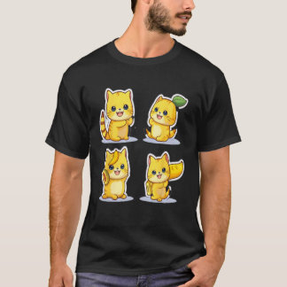 バナナ猫、幸せなバナナ猫、可愛い猫、面白い猫、 Tシャツ