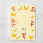 バナナ祭り、黄色いサル誕生日 招待状 (裏面)