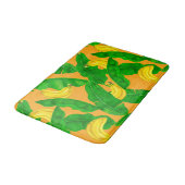 バナナ葉と水彩デザイン バスマット (アングル)