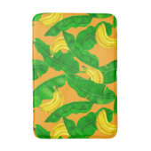 バナナ葉と水彩デザイン バスマット (正面縦)