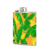 バナナ葉と水彩デザイン フラスク (左)