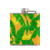 バナナ葉と水彩デザイン フラスク (裏面)