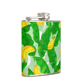 バナナ葉と水彩デザイン フラスク (右)