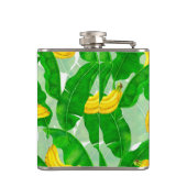 バナナ葉と水彩デザイン フラスク (裏面)