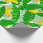 バナナ葉と水彩デザイン ラッピングペーパー (角)