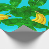 バナナ葉と水彩デザイン ラッピングペーパー (角)